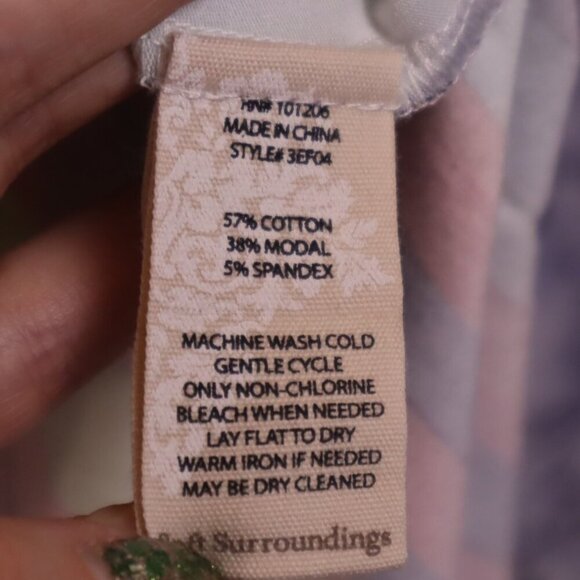 RAINBOW HAPPY PLACE DRESS PS Soft Surroundings Asymmetrical Loungewear Sleep PJs - Picture 6 of 10